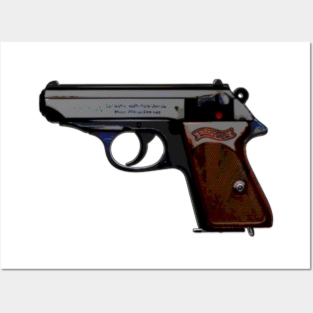 Walther PPK Wall Art by Spy Style